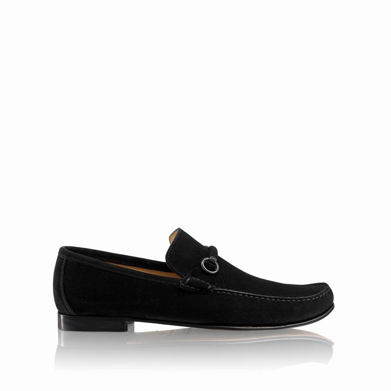 Russell & Bromley Misty Snaffle Trimmed Loafers Men's Black [CSZ139RS]